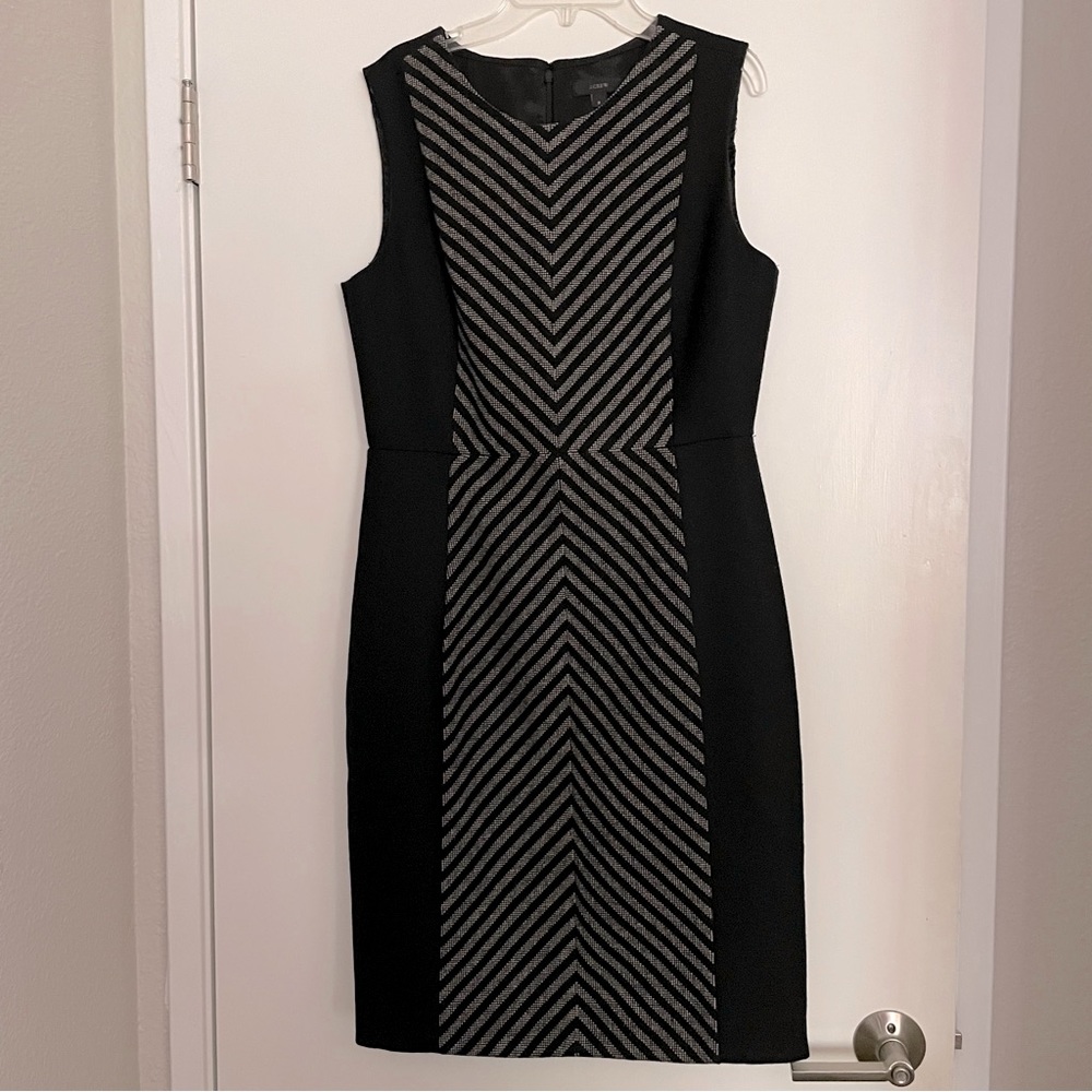 J. Crew Pleated Wool Sleeveless Sheath Dress